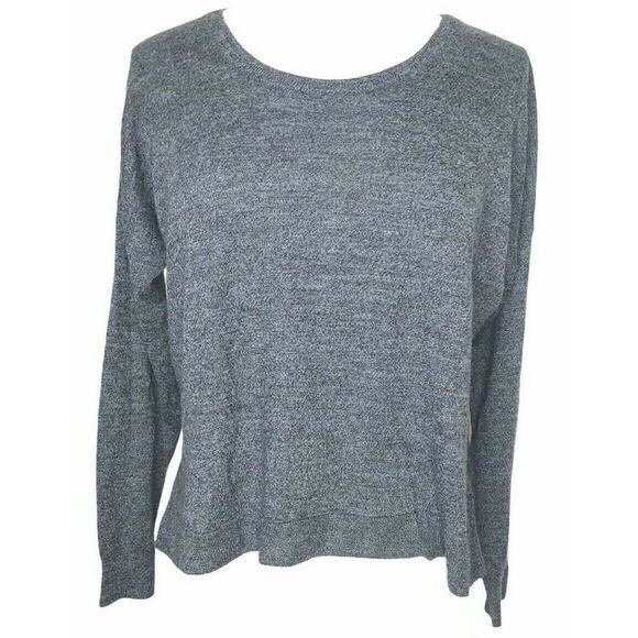 Madewell Sz L 47"B Lagenlook Gray Merino Wool Blend High Low Southstar Sweater - Picture 2 of 9